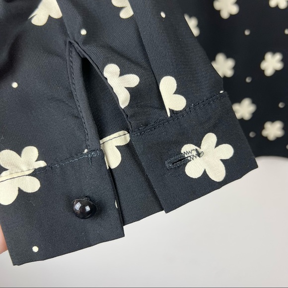 Francesca's Open Back Top- Black w/ White Clovers - Picture 4 of 6